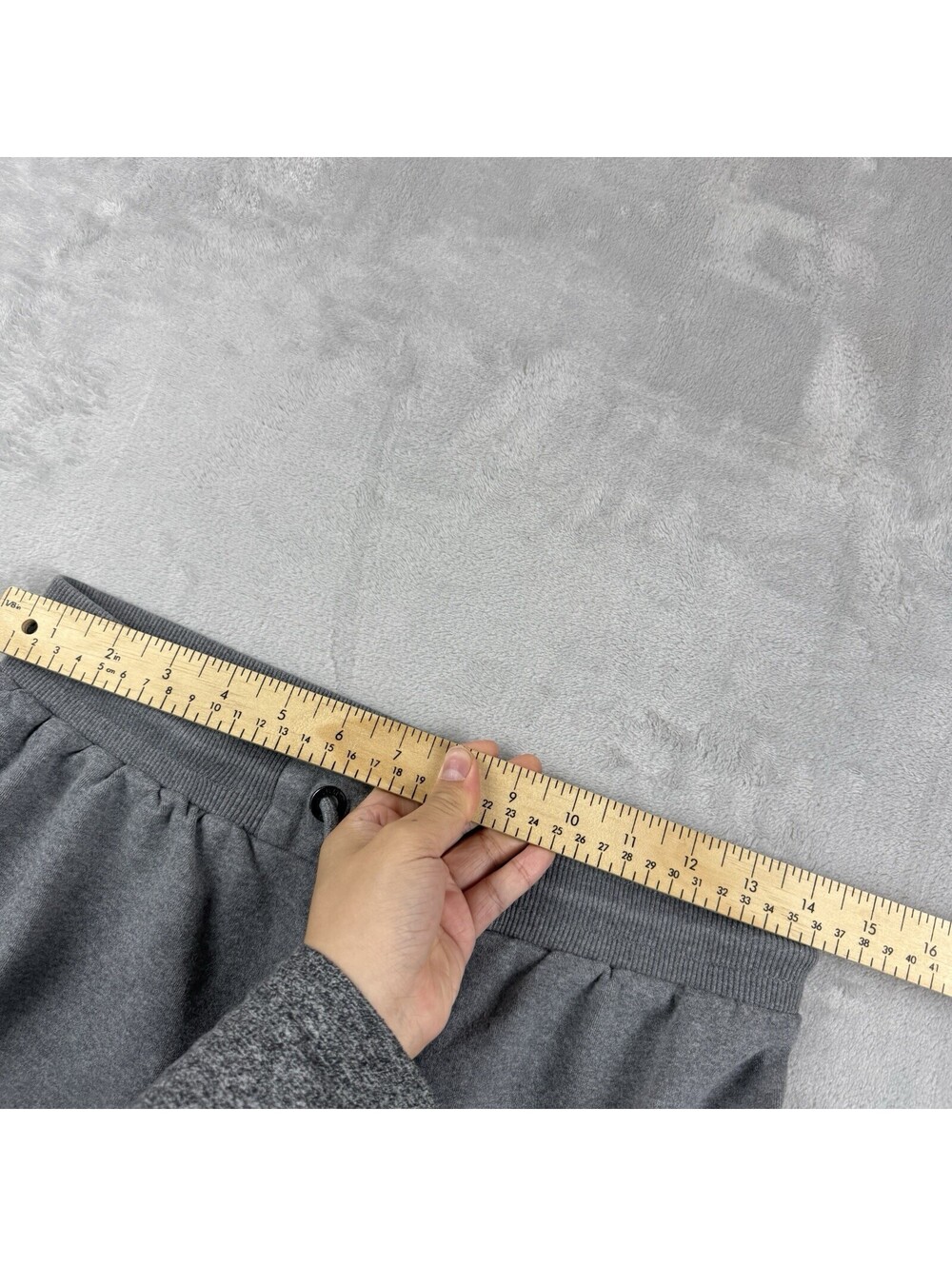 YoungLA Cargo Sweat Shorts Gray Drawstring Pocket Athletic Men Small Fleece Y2K - Picture 4 of 8